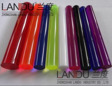 High quality different size transparent red color acrylic round rods acrylic round bars acrylic round sticks